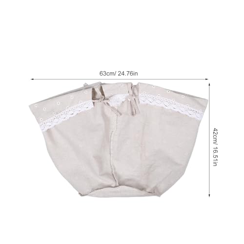 Garneck Washable Cloth Liner for Wire Rattan Basket Replaceable Fabric Insert with Daisy Pattern Protective and Decorative Hamper Liner for Laundry Kitchen and Living Storage Easy to