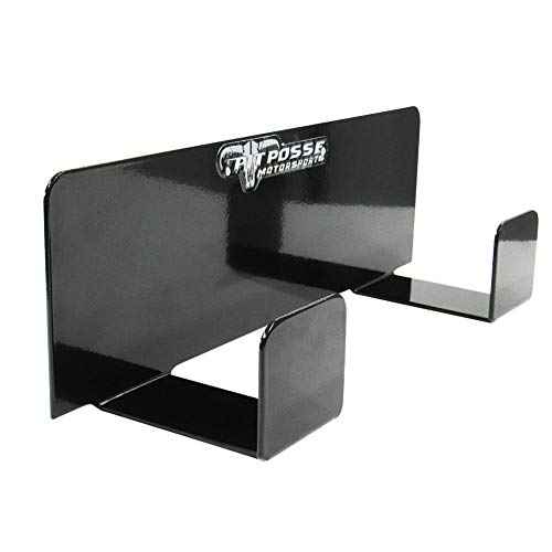 Pit Posse 546BK Duct Tape Holder Double Bracket Universal - Made in USA - for Garage Enclosed Trailer Shop Storage Organizer Motorcycle Automotive Race Aluminum Accessories -Holds 2 Rolls (Black)