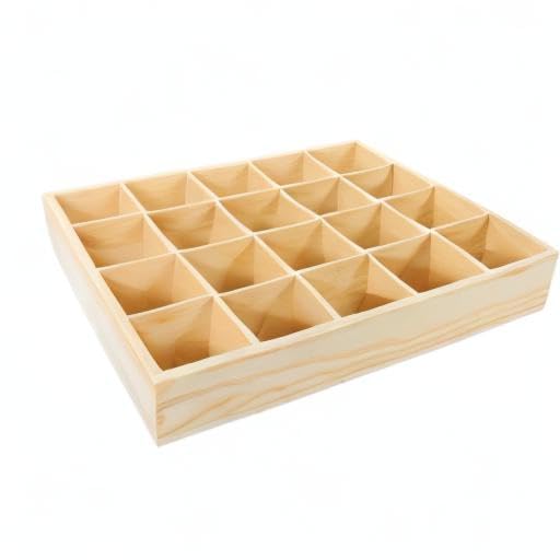 Ciieeo Wooden Drawer Organizer Box 13.38X10.62X1.96In Multi-Compartment Storage Divider for Socks Underwear Keys Home Closet Organization