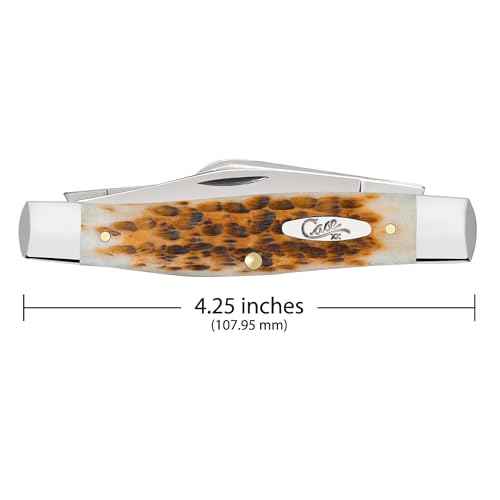 Case Cutlery CA10724: Large Stockman Amber Bone