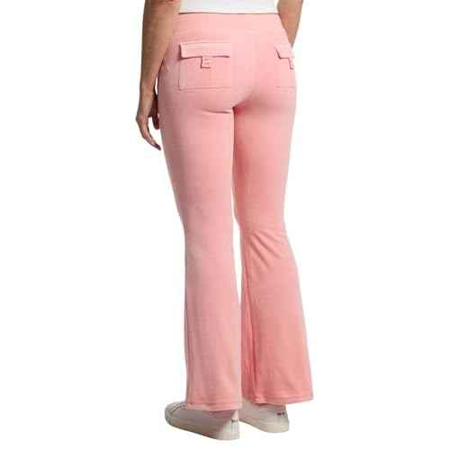 Juicy Couture Womens Heritage Low Rise Snap Pocket Easy Fit Track Pants