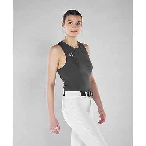 EvoShield Women's Racerback Chest Guard Sleeveless Shirt - Grey, Small