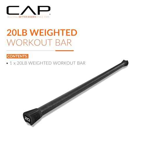 CAP Barbell Weighted Workout Bar | 5-20 lb | Multiple Options