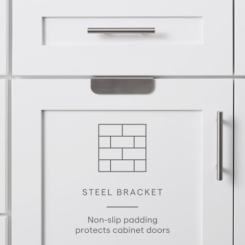 YouCopia DoorStash Garbage Bag Dispenser, Hanging Kitchen Cabinet Door Trash Bag Organizer with Removable Lid for Storage, Speckled White - size: Garbage Bag Dispenser