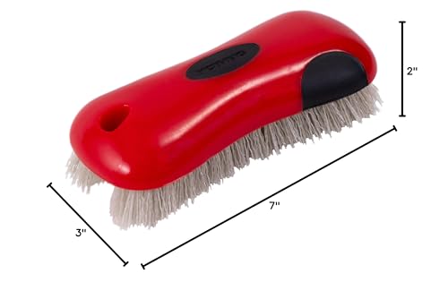 Mothers Stiff Bristle Carpet and Upholstery Cleaning Scrub Brush for Automotive, Home, Couch, Stain Remover