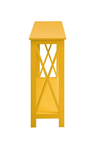Convenience Concepts Oxford Console Table 39.5" - Sofa Table with Storage Shelf, Transitional Entryway Hall Table for Living Room and Bedroom, Display Foyer Table, Yellow - color: Yellow