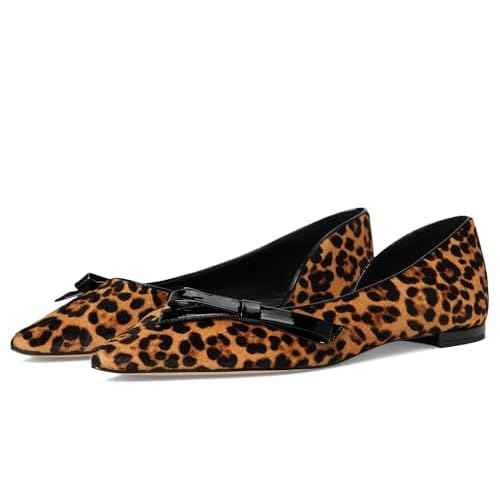 Cole Haan Women's Noella Bow Skimmer, Leopard Print, 8.5-B US