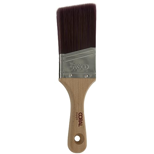 Coral 31723 Aspire 2 Inch Paint Brush - Professional Firm Angled Cut for Walls - Flat Stubby Short Profile - Ultra-Smooth Finish - Ideal for Emulsion or Gloss - FSC Wood Handle - House Painting