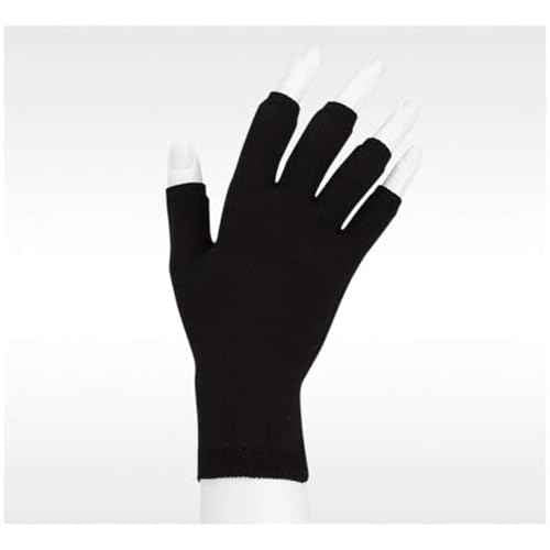Juzo 2301 Seamless Compression Glove with Open Finger Slots, Black, Small