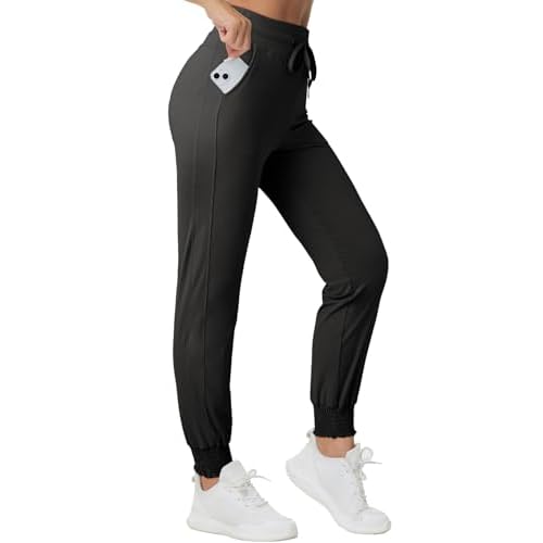 Dokotoo Womens High Waisted Lounge Joggers Elasticity Drawstring Side Pocket Casual Cuffed Casual Yoga Sweatpants