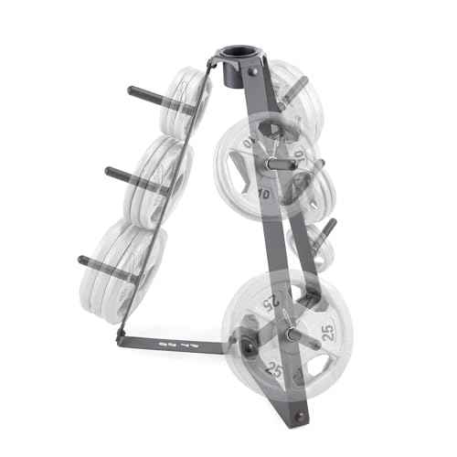 Marcy Plate Tree for Standard Size Weight Plates/Storage Rack for Exercise Weights PT-36 dark grey, 34.00 x 9.00 x 4.00"