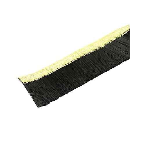 QWORK CNC Vacuum Brush, 70MM x 2M Vacuum Cleaner Engraving Machine Dust Shoe Brush Dust Cover for CNC Router Spindle Motor, Black