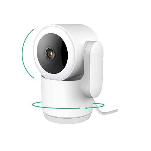 Luna 2K Indoor Cameras for Home Security, 2.4GHz & 5GHz WiFi, 360-Degree Pan-Tilt, Built-in Spotlight, Human Auto Tracking, Siren, Pet/Dog/Baby Camera with Phone app, White (2025 Upgrade Version)