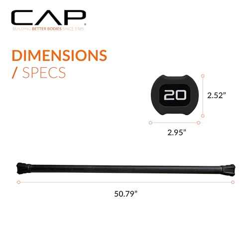 CAP Barbell Weighted Workout Bar | 5-20 lb | Multiple Options