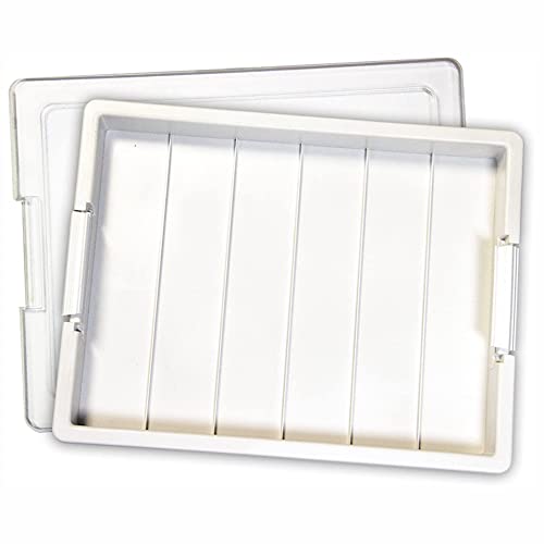 Elizabeth Ward Bead Storage Solutions Plastic Organizer Tray with Clear Snap Shut Lid for Sorting Craft Supplies, Fasteners, Crystals, and More - style: 2-Piece