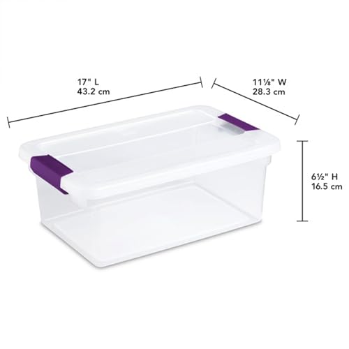 Sterilite 12-Pack ClearView Latch Box, Stackable Organizer Bins with Lids, 15 Quart - Clear Plastic Organization Containers for Closet, Bedroom, Shelving Units and Home or Office Storage - size: 12 Pack, style: 15 Quart