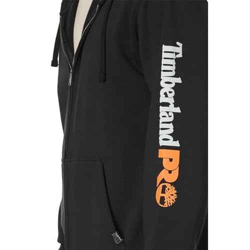 Timberland PRO Men's Hood Honcho Sport Full-Zip Hooded Sweatshirt, Black, Large Tall
