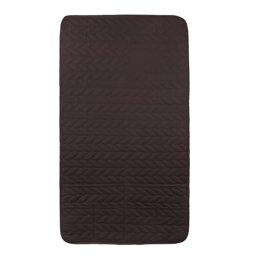 Waterproof No-slip Sofa Couch Remote Control Holder Chair Armrest Caddy Pocket Organizer Storage Bag for Cellphone Tablet Notepad Book Magazines DVD Eyewears Drinker Snacks Holder Pouch (Brown) - color: Brown