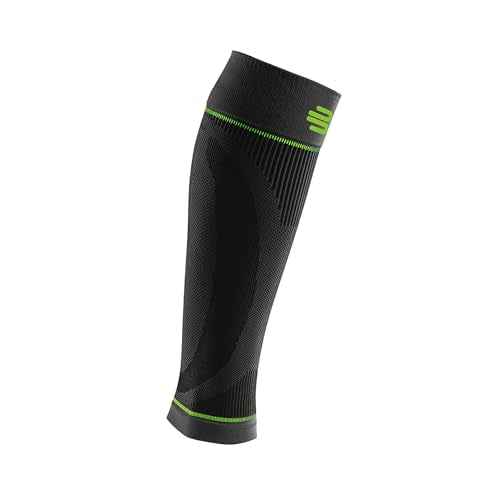 Bauerfeind Sports Compression Lower Leg Calf Sleeves (1 Pair) - Gradient Compression for Improved Blood Circulation in Legs - Air Knit Fabric Breathable, Durable, Washable (Black, Medium/Short)
