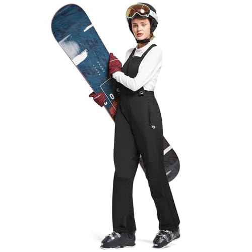 baleaf Women's Insulated Waterproof Ski Bib Overalls Snow Windproof Snowboarding Pant