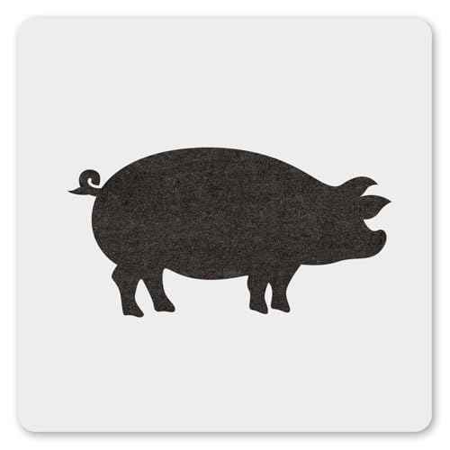 MAGJUCHE Farm Pig Stencil 12 Inches, Reusable Farm Animal Stencil for Painting DIY Crafts Decor