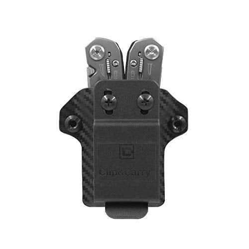 Clip & Carry Kydex Multitool Sheath for The Gerber Suspension - Made in USA - EDC Multi Tool Sheath Holder Holster Cover - Carbon Fiber Black