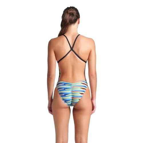 ARENA Women's Performance Racing Stripes X Criss Cross Back One Piece Swimsuit