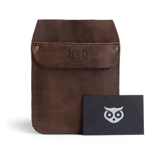Hide & Drink, Work Pocket Organizer for Tools/Pens, Jeans Back Pocket Quick Grab Carry Job Tools, Office & Work Essentials, Full Grain Leather, Handmade