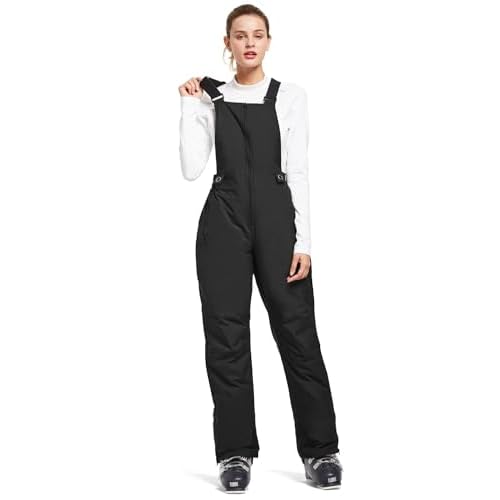 baleaf Women's Insulated Waterproof Ski Bib Overalls Snow Windproof Snowboarding Pant