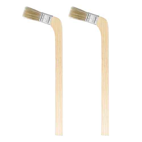 HARFINGTON Paint Brush 2Pcs 1" Brush Width Reusable Variety Angle Bend Brushes Radiator Paint for All Latex Oil Painting Furniture Walls Home Improvement