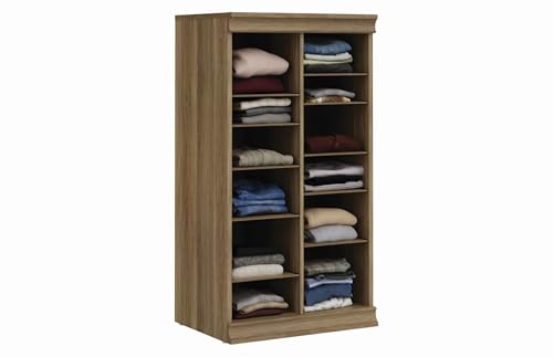ClosetMaid Modular Adjustable Divided Storage Shelving Unit Organizer, 15.94-Inch D x 40.3-Inch H x 21.38-Inch W, Sand - color: Sand