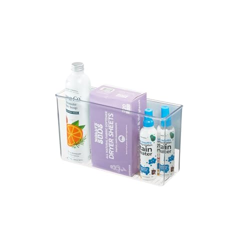 iDesign Magnetic Large Clear Plastic Organizer Bins for Laundry Room Storage - size: Large, style: Pack of 1
