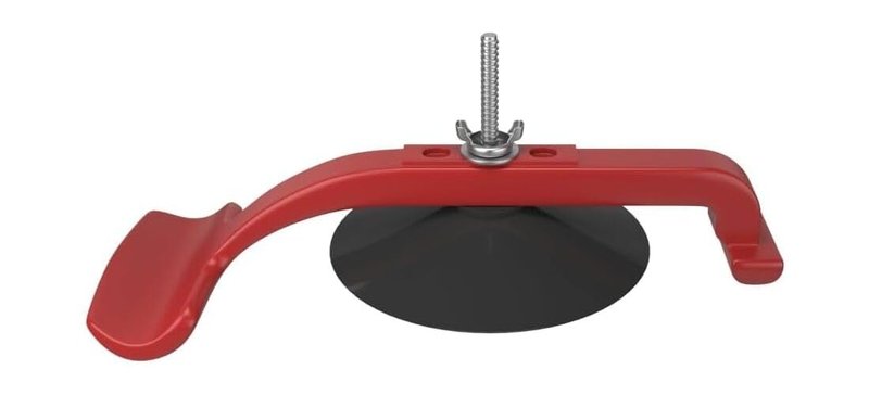 BRIXWELL Suck N Clamp Adjustable Cup Clamps, Acrylonitrile Butadiene Styrene Material, 7-1/8" Length, 3-3/8" Cup Diameter, Adjustable Clamp Set, Pack of 6, Red Finish