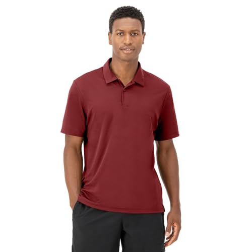 Hanes Moves Performance, Short Sleeve Polo Shirt for Men, Moisture-Wicking