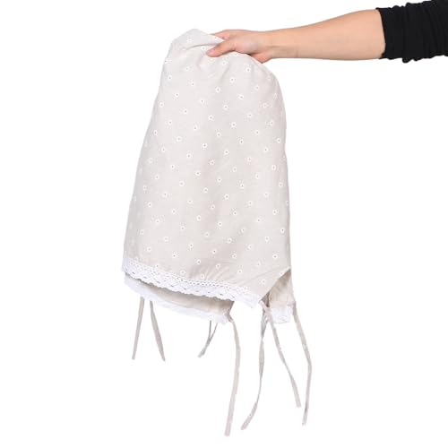 Garneck Washable Cloth Liner for Wire Rattan Basket Replaceable Fabric Insert with Daisy Pattern Protective and Decorative Hamper Liner for Laundry Kitchen and Living Storage Easy to