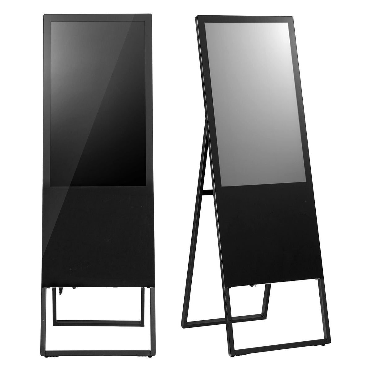 32 in Indoor Digital Signage Floor Standing Advertising Display Kiosk, WiFi HDMI/USB Input Android OS, 178° Wide View, LCD Touchscreen Interactive Monitor, Commercial Totem Vertical Poster