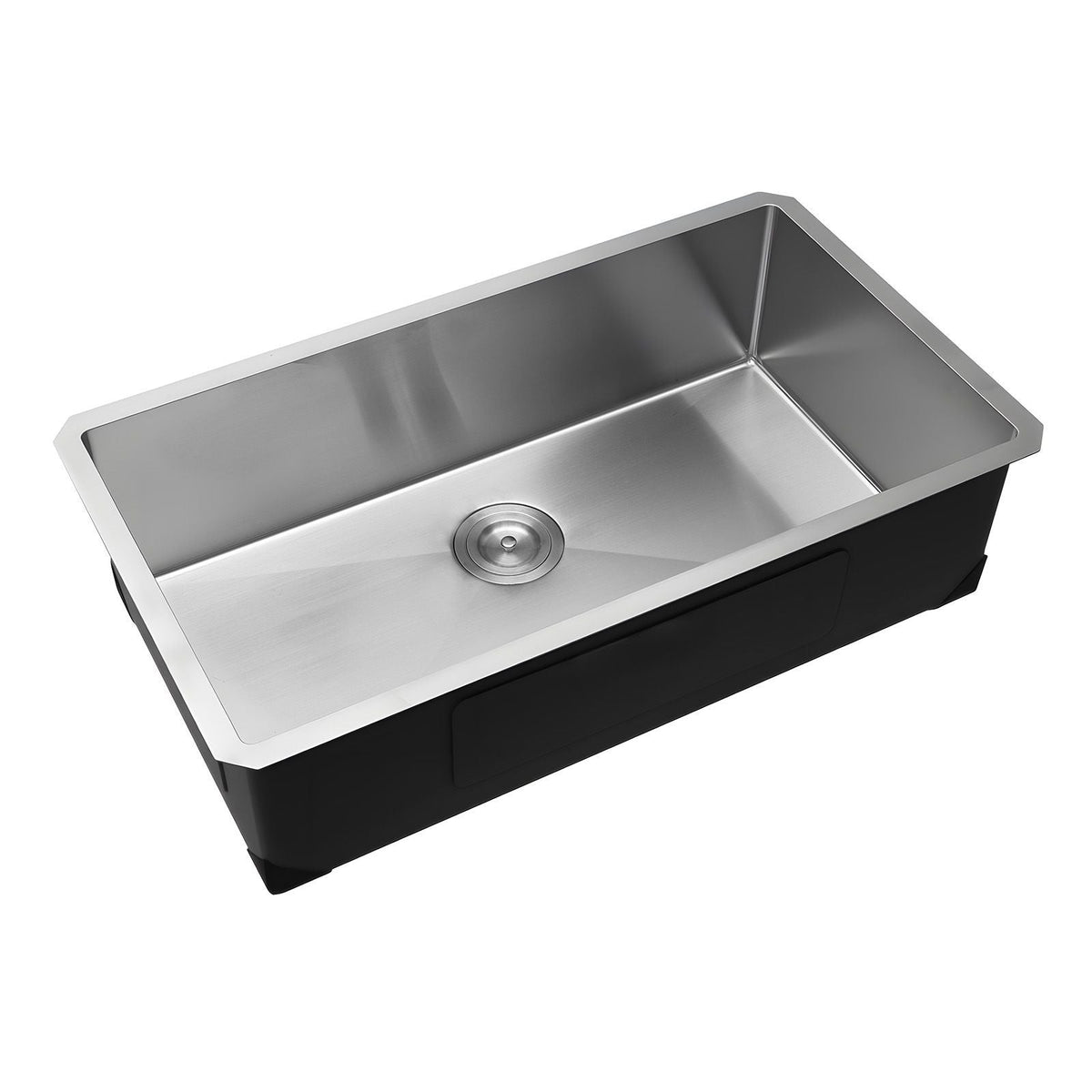32-inch Kitchen Undermount Single Bowl Sinks, Stainless Steel Drop-In Farmhouse Basin with Accessories, Household Dishwasher Sinks for RV, Prep Kitchen, Laundry Room, Bar