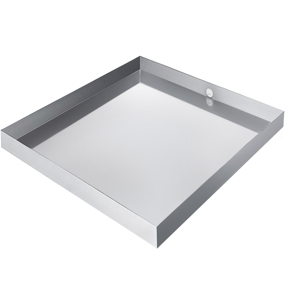 32 x 30 x 2.5 Inch Washing Machine Pan 18 GA Thickness Galvanized Steel Heavy Duty Compact Washer Drip Tray with Drain Hole & Hose Adapter