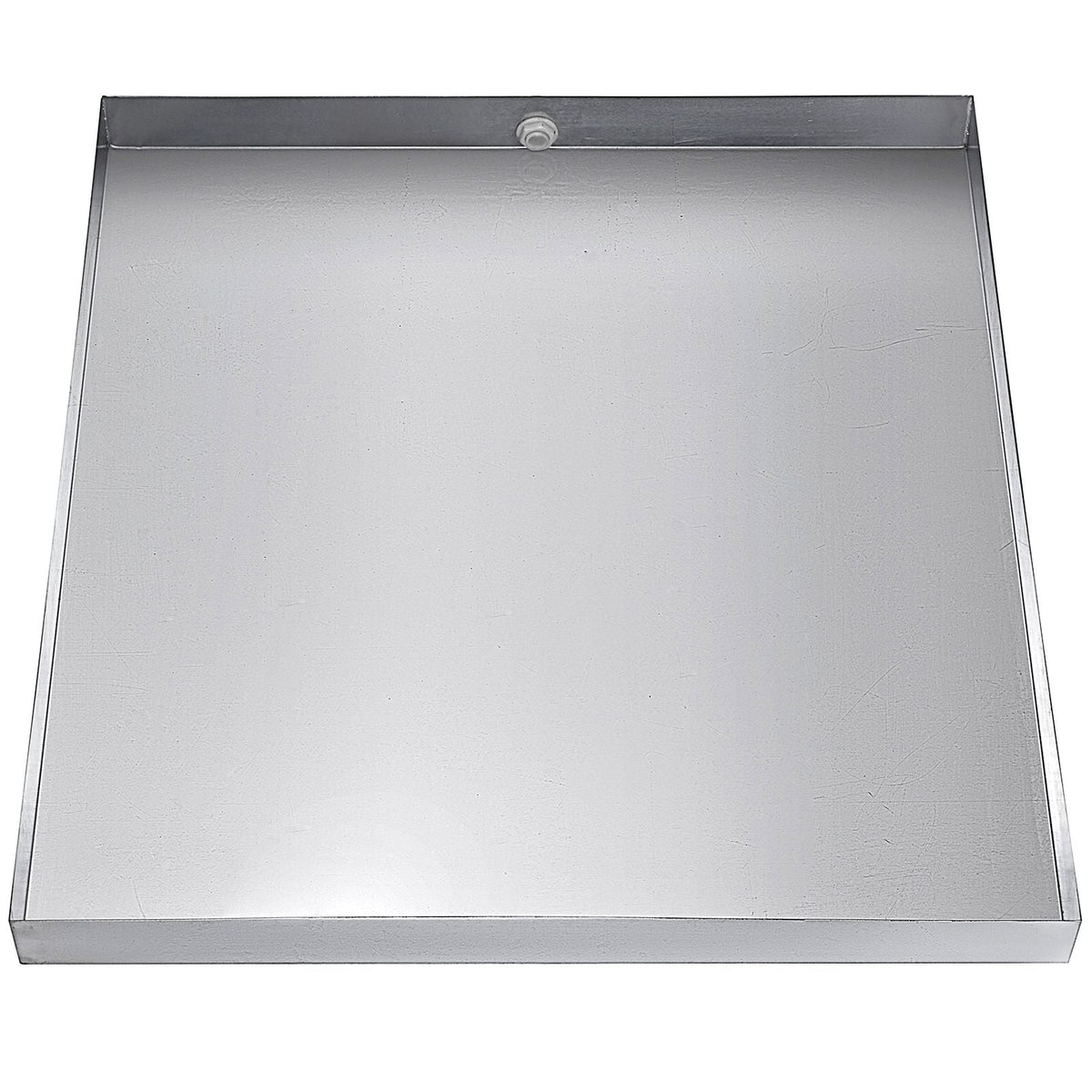 32 x 30 x 2.5 Inch Washing Machine Pan 18 GA Thickness Galvanized Steel Heavy Duty Compact Washer Drip Tray with Drain Hole & Hose Adapter