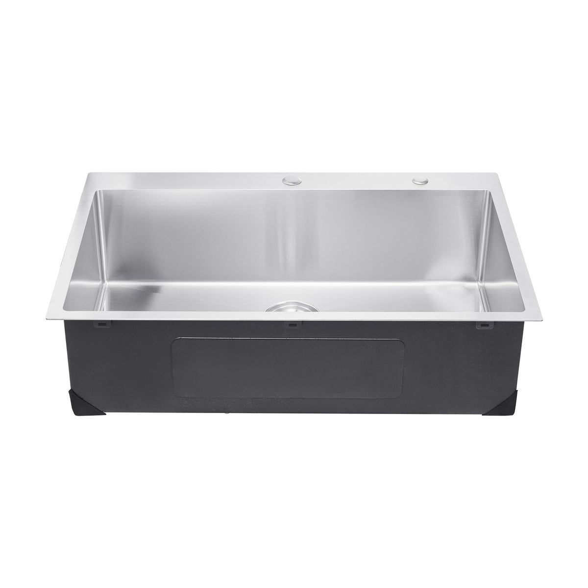 33 inch Kitchen Sink Workstation, 304 Stainless Steel Top Mount Sinks, Drop-In Single Bowl Farmhouse Basin with Accessories, Household Dishwasher Sinks for RV, Prep Kitchen, Laundry Room, Bar