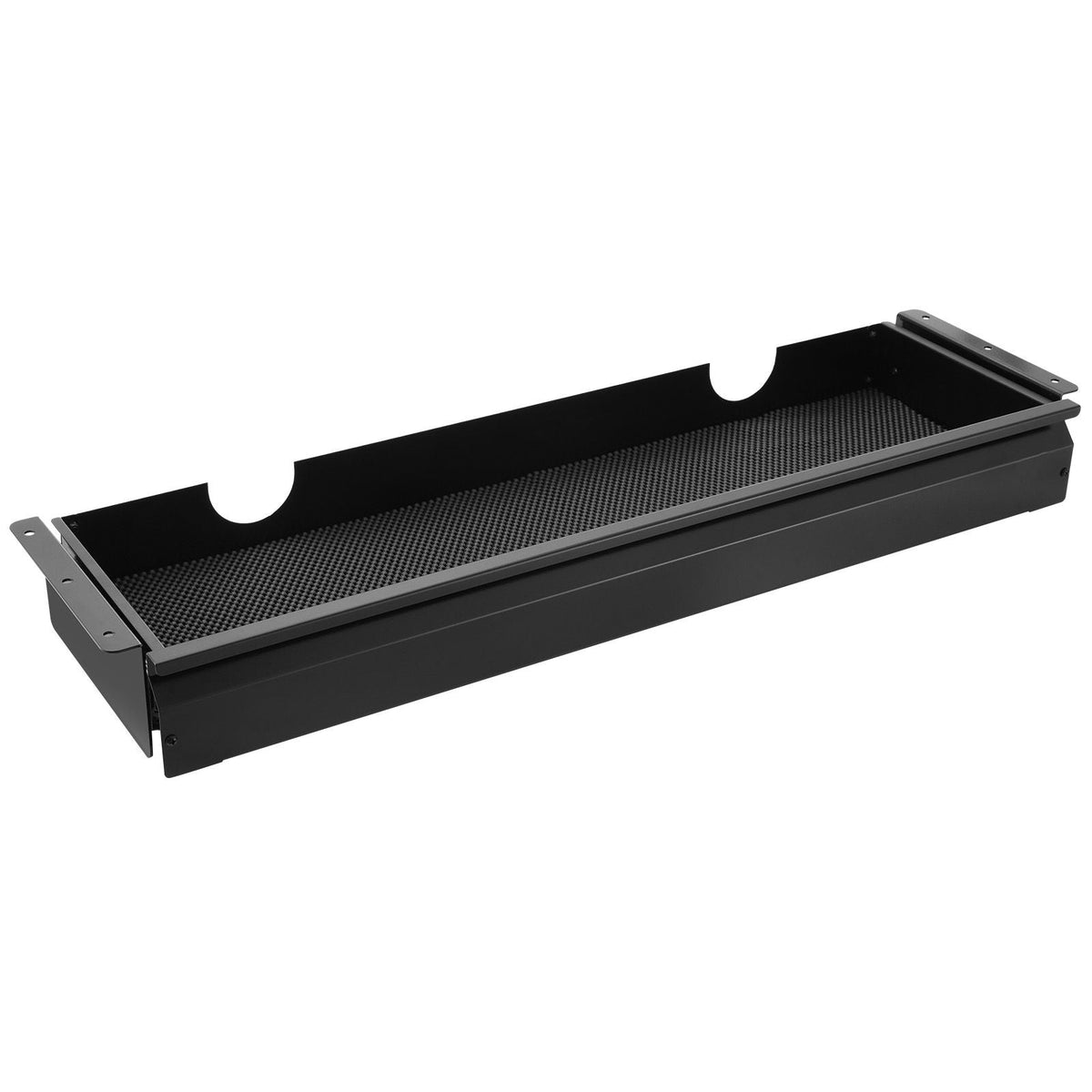 33" Wide Under Desk Drawer Slide Out, Under Desk Mounted Pull-out Drawer Attachment, Hidden Desktop Storage Organizer, Under Table Pencil Drawer for office Home Sit Stand Workstation, 33x9x4 in