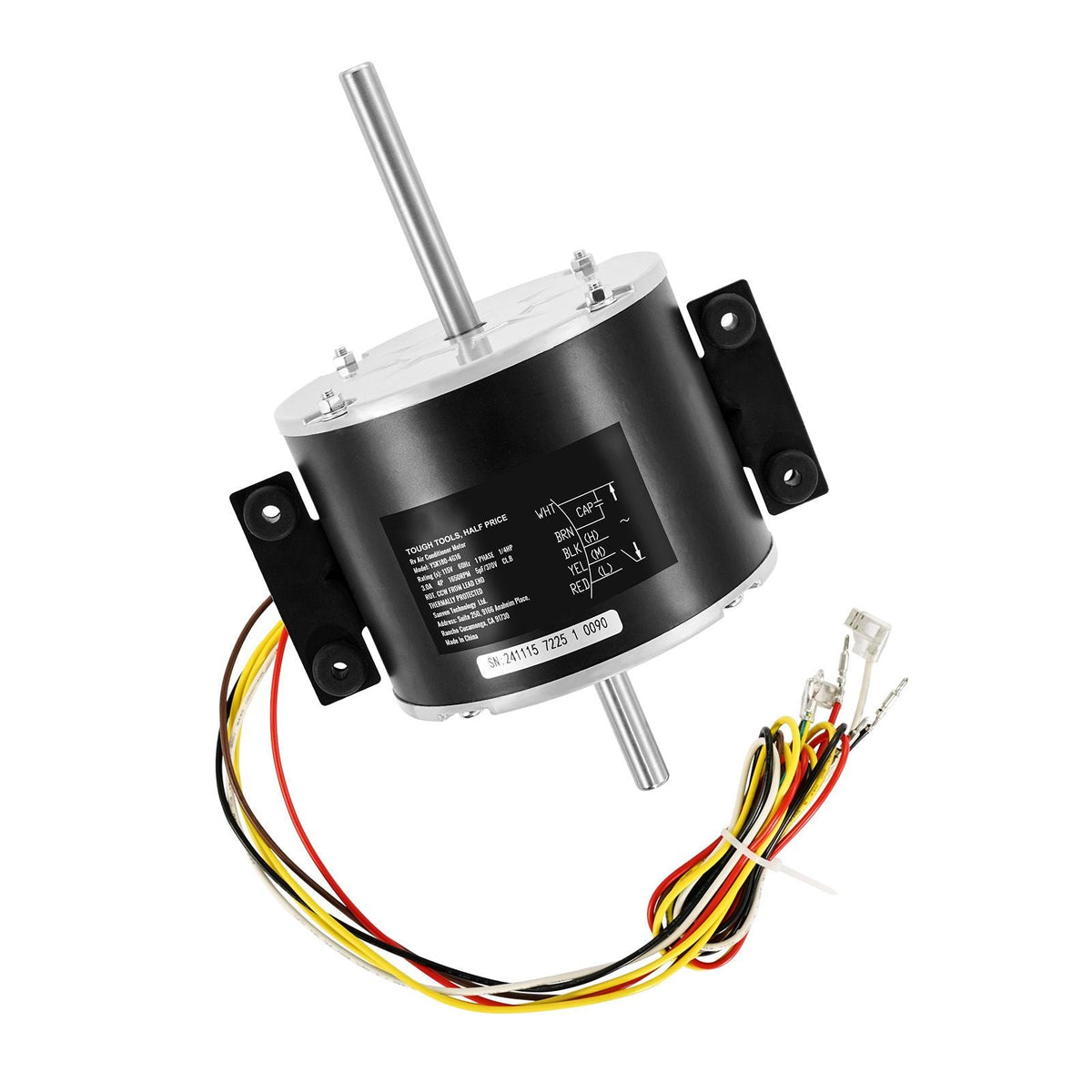 3315332.005 RV AC Fan Motor Replacement Genteq F48AF70A61, Dometic Brisk Air II Fan Motor, Compatible with Dometic Brisk Air II B57915 B59516 B59146 B59186 - 1/4HP AC115V 3A 1650RPM (3 Speeds)