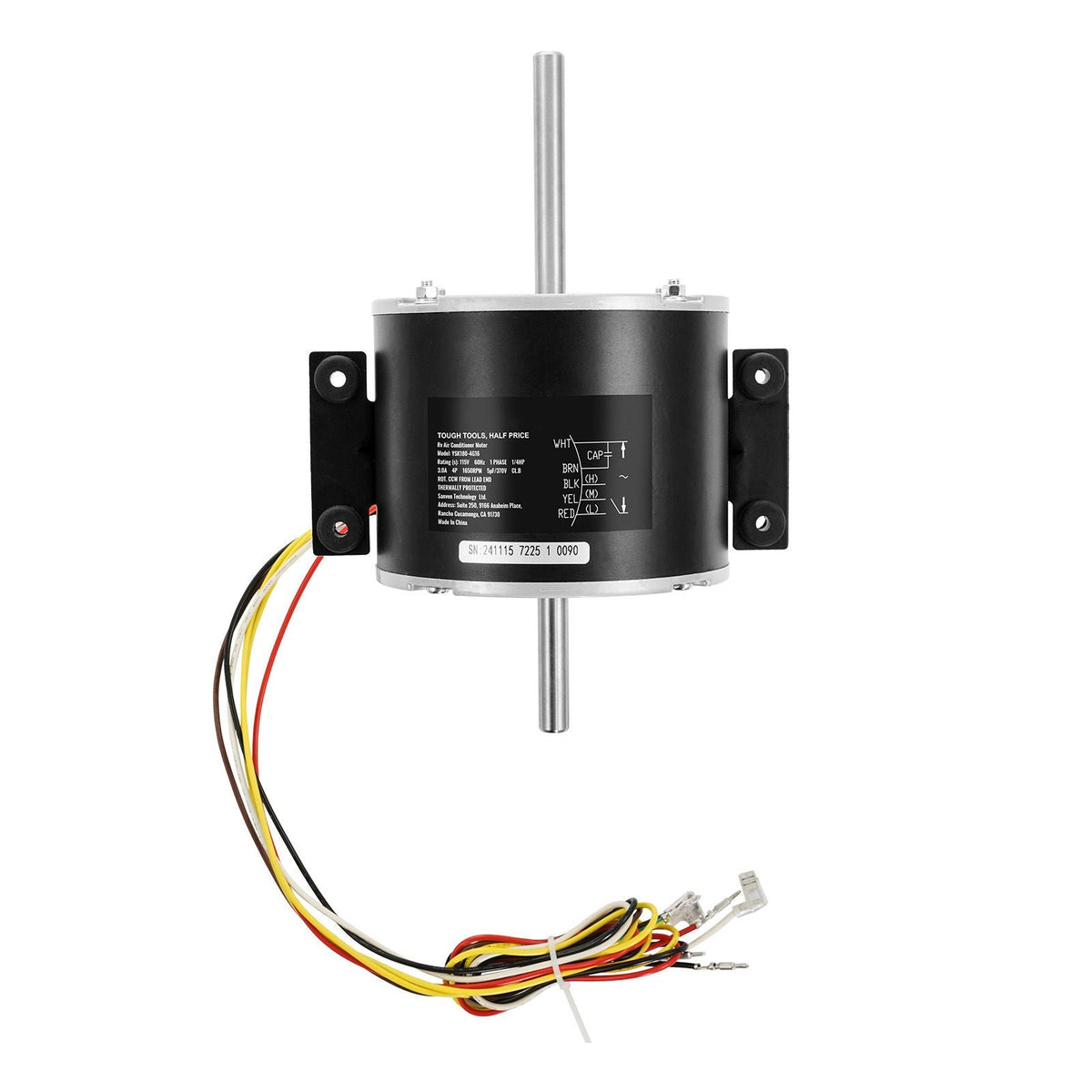 3315332.005 RV AC Fan Motor Replacement Genteq F48AF70A61, Dometic Brisk Air II Fan Motor, Compatible with Dometic Brisk Air II B57915 B59516 B59146 B59186 - 1/4HP AC115V 3A 1650RPM (3 Speeds)