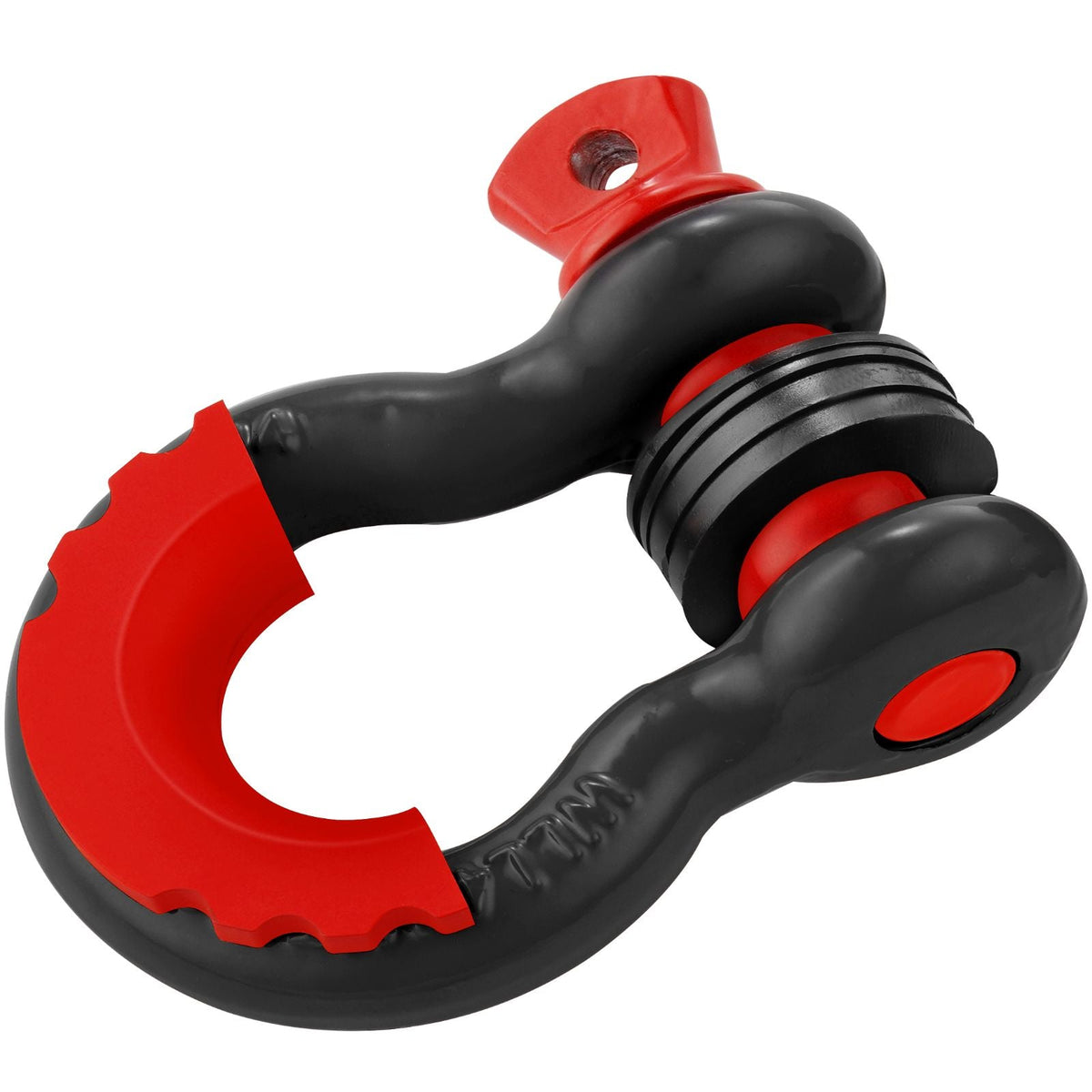 3/4" D-Ring Shackle, 2 Pack Alloy Steel Shackles 62832 lbs (28.5 Ton) Break Strength with 7/8" Screw Pin, Isolators & Washers, Heavy Duty Off Road Vehicle Recovery Shackle for Jeep Truck, Black
