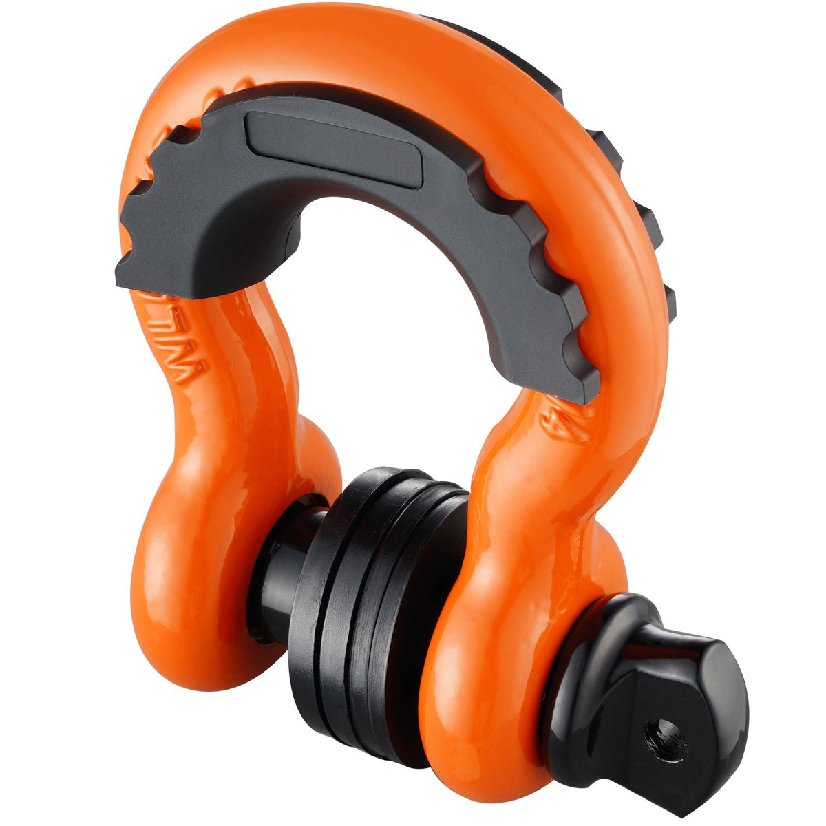 3/4" D-Ring Shackle, 2 Pack Alloy Steel Shackles 62832 lbs (28.5 Ton) Break Strength with 7/8" Screw Pin, Isolators & Washers, Heavy Duty Off Road Vehicle Recovery Shackle for Jeep Truck, Orange