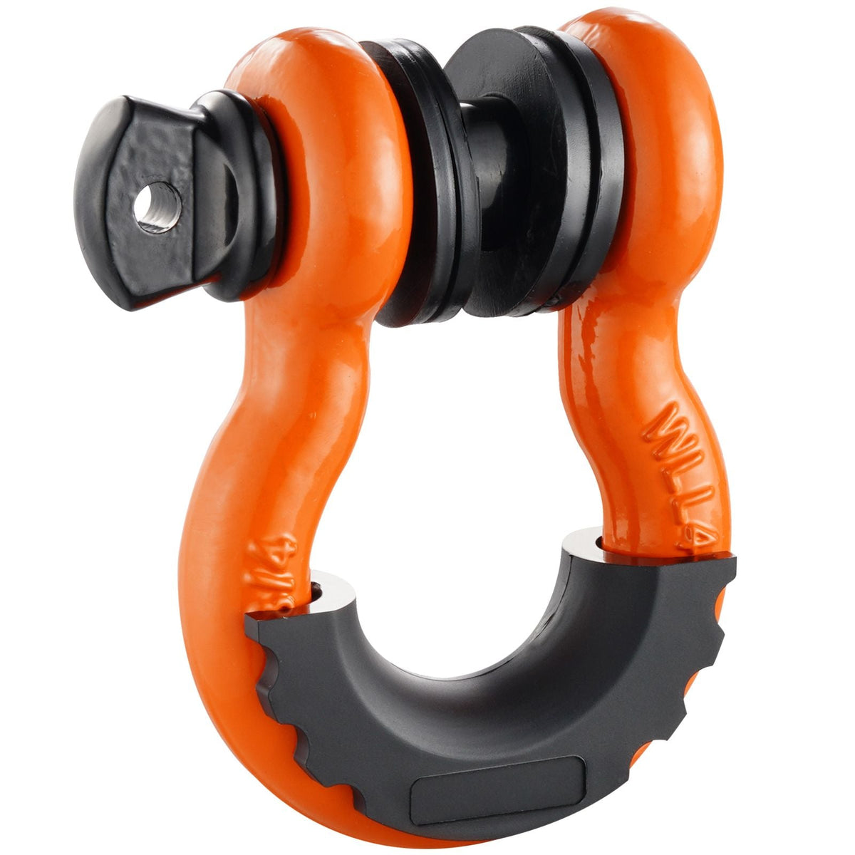 3/4" D-Ring Shackle, 2 Pack Alloy Steel Shackles 62832 lbs (28.5 Ton) Break Strength with 7/8" Screw Pin, Isolators & Washers, Heavy Duty Off Road Vehicle Recovery Shackle for Jeep Truck, Orange