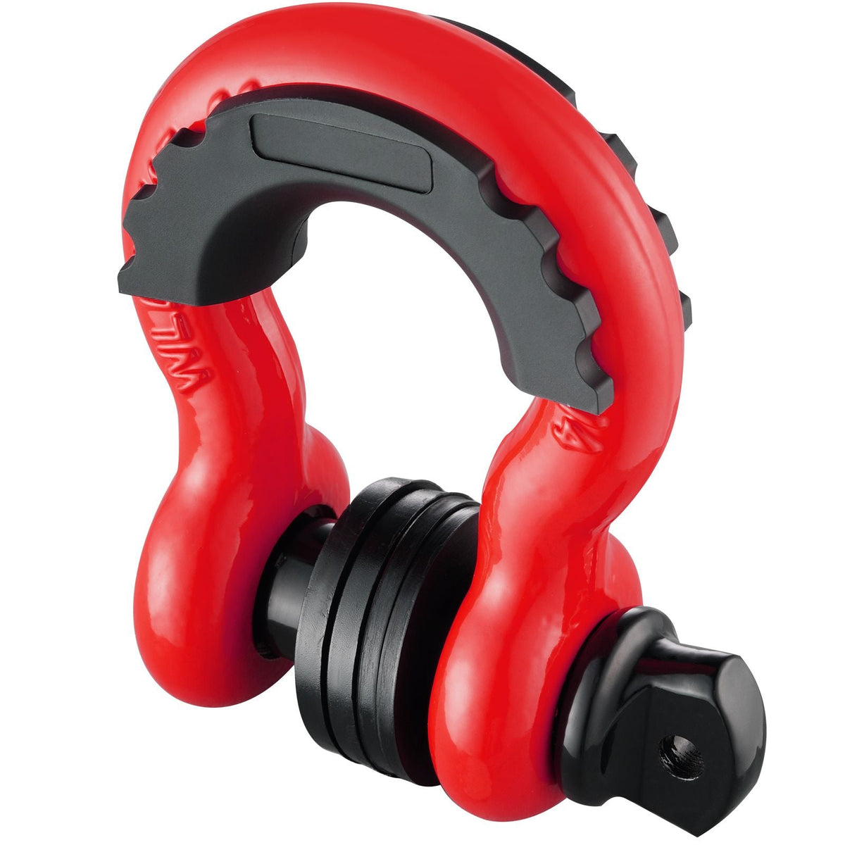 3/4" D-Ring Shackle, 2 Pack Alloy Steel Shackles 62832 lbs (28.5 Ton) Break Strength with 7/8" Screw Pin, Isolators & Washers, Heavy Duty Off Road Vehicle Recovery Shackle for Jeep Truck, Red