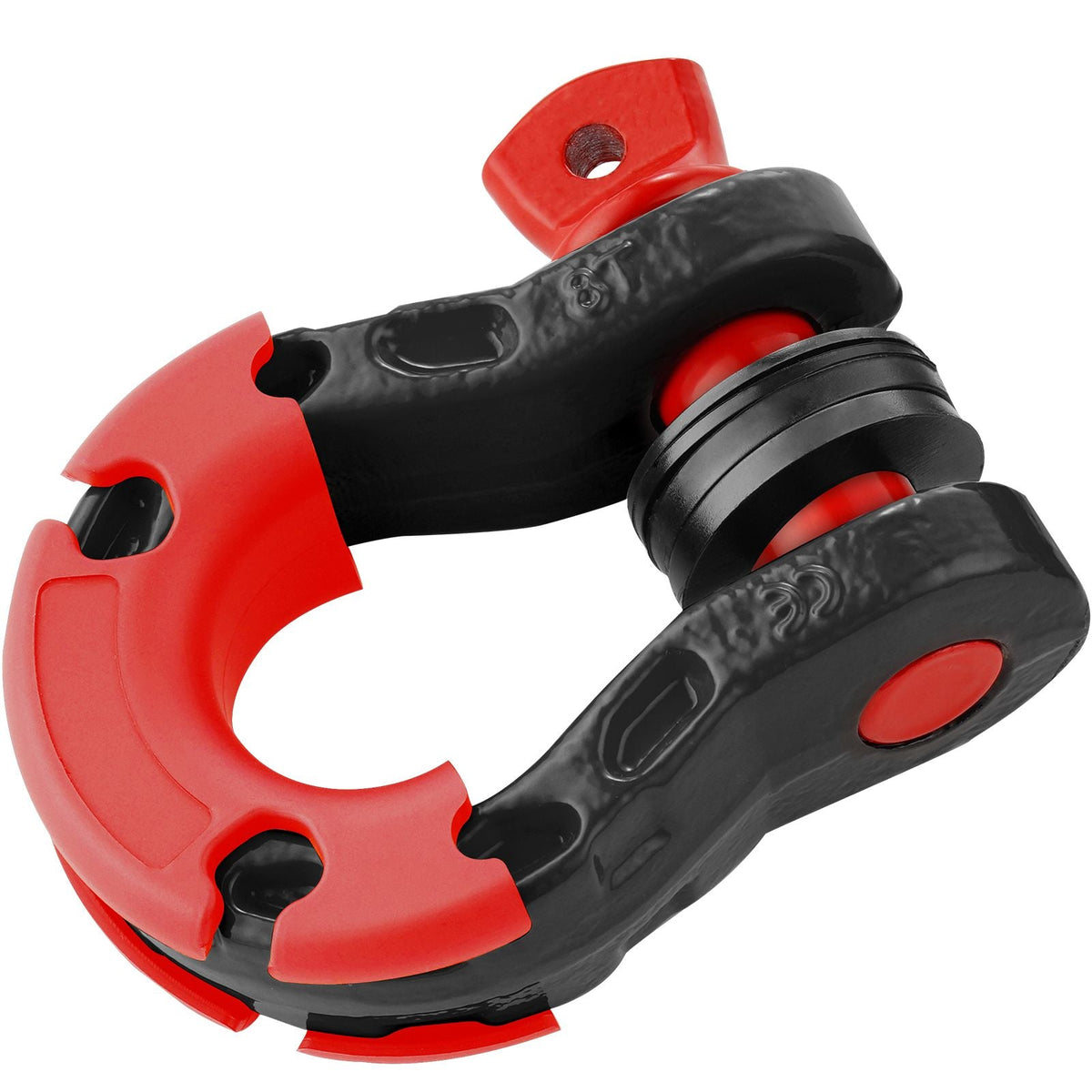 3/4" D-Ring Shackle, 2 Pack Alloy Steel Shackles 66139 lbs (30 Ton) Break Strength with 7/8" Screw Pin, Isolators & Washers, Heavy Duty Off Road Vehicle Recovery Shackle for Jeep Truck, Black
