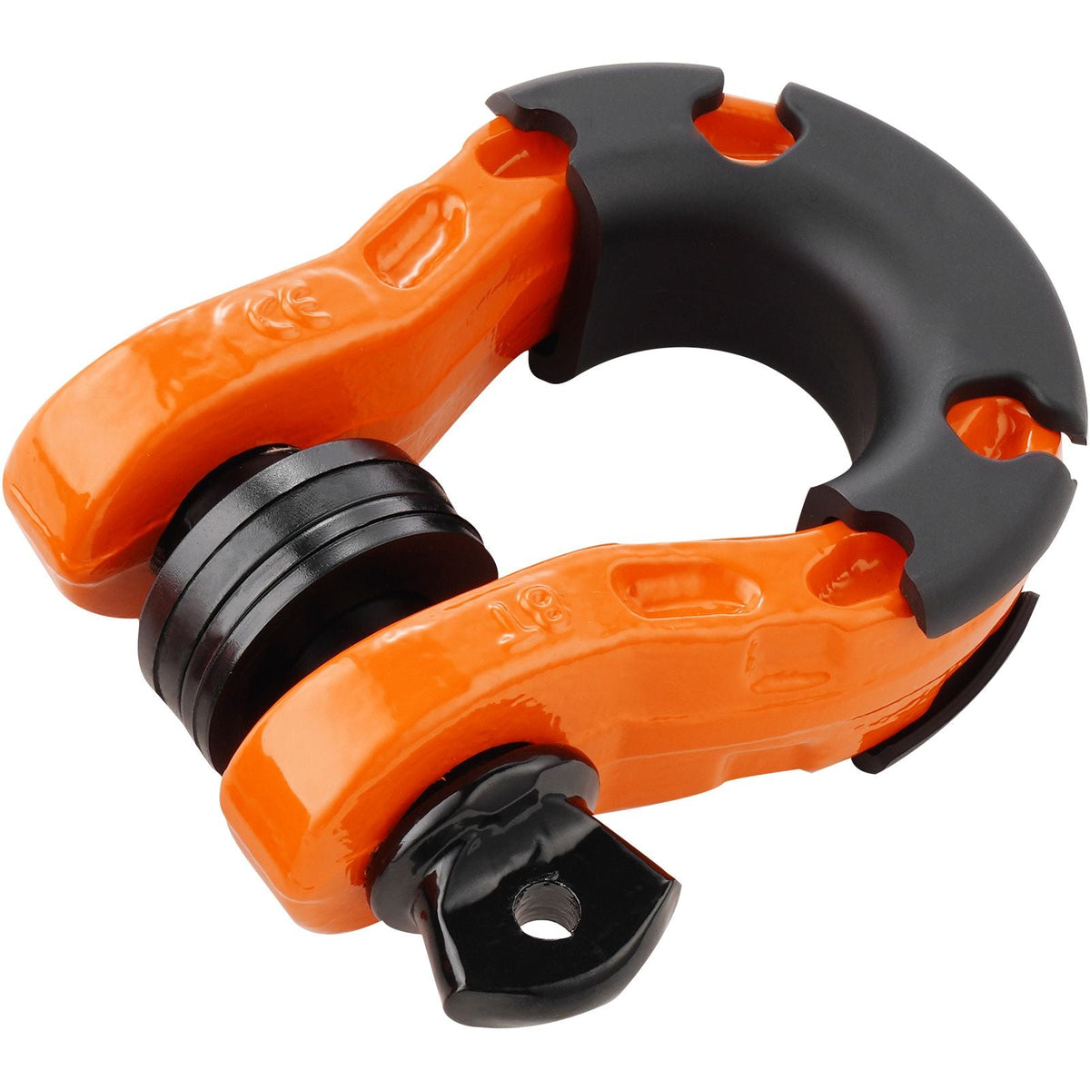 3/4" D-Ring Shackle, 2 Pack Alloy Steel Shackles 66139 lbs (30 Ton) Break Strength with 7/8" Screw Pin, Isolators & Washers, Heavy Duty Off Road Vehicle Recovery Shackle for Jeep Truck, Orange
