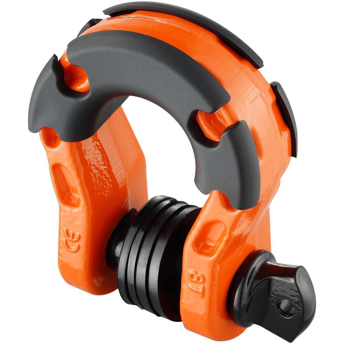 3/4" D-Ring Shackle, 2 Pack Alloy Steel Shackles 66139 lbs (30 Ton) Break Strength with 7/8" Screw Pin, Isolators & Washers, Heavy Duty Off Road Vehicle Recovery Shackle for Jeep Truck, Orange